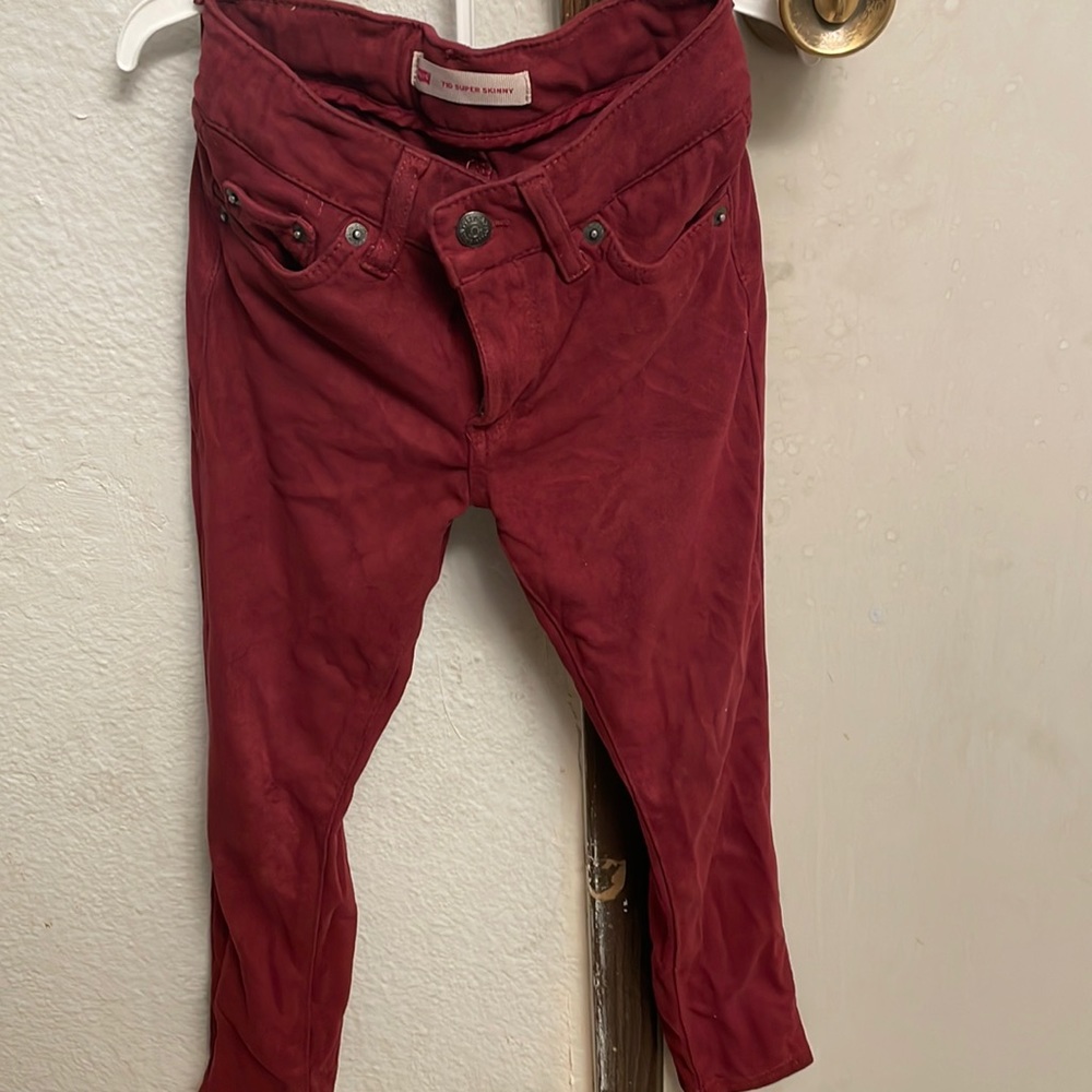 Suede pants kids 6x